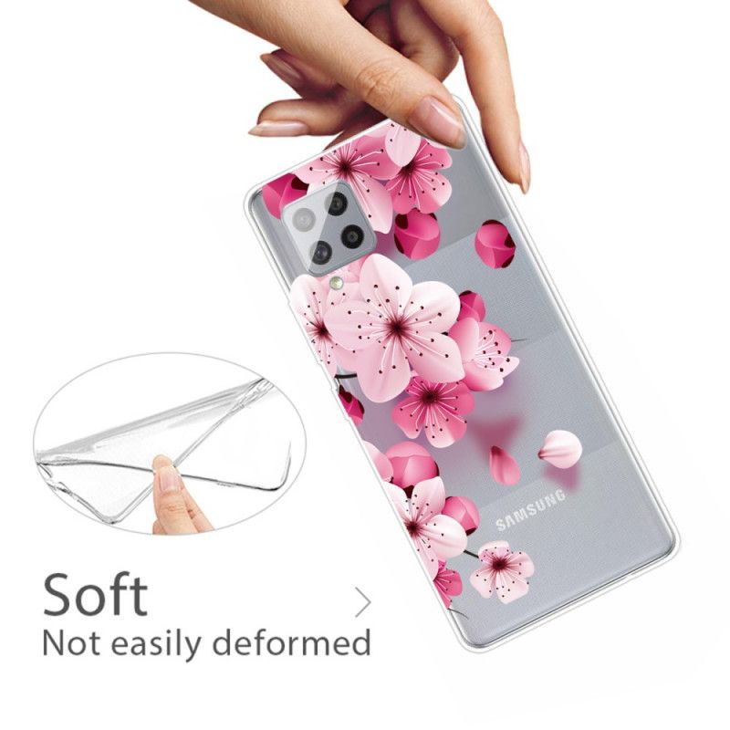 Cover Samsung Galaxy A42 5G Små Lyserøde Blomster