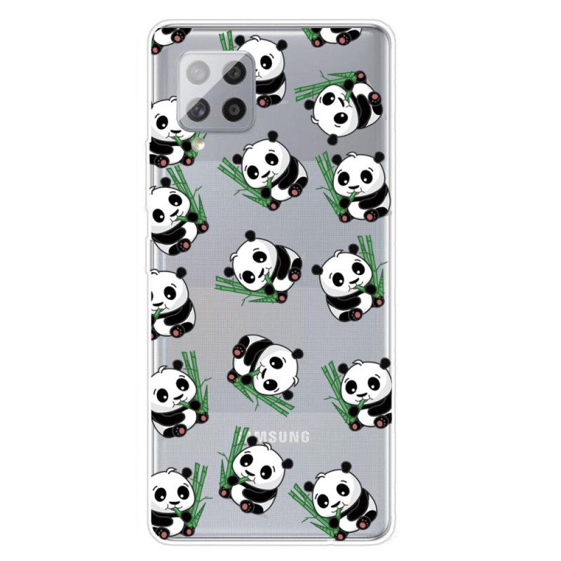 Cover Samsung Galaxy A42 5G Små Pandaer