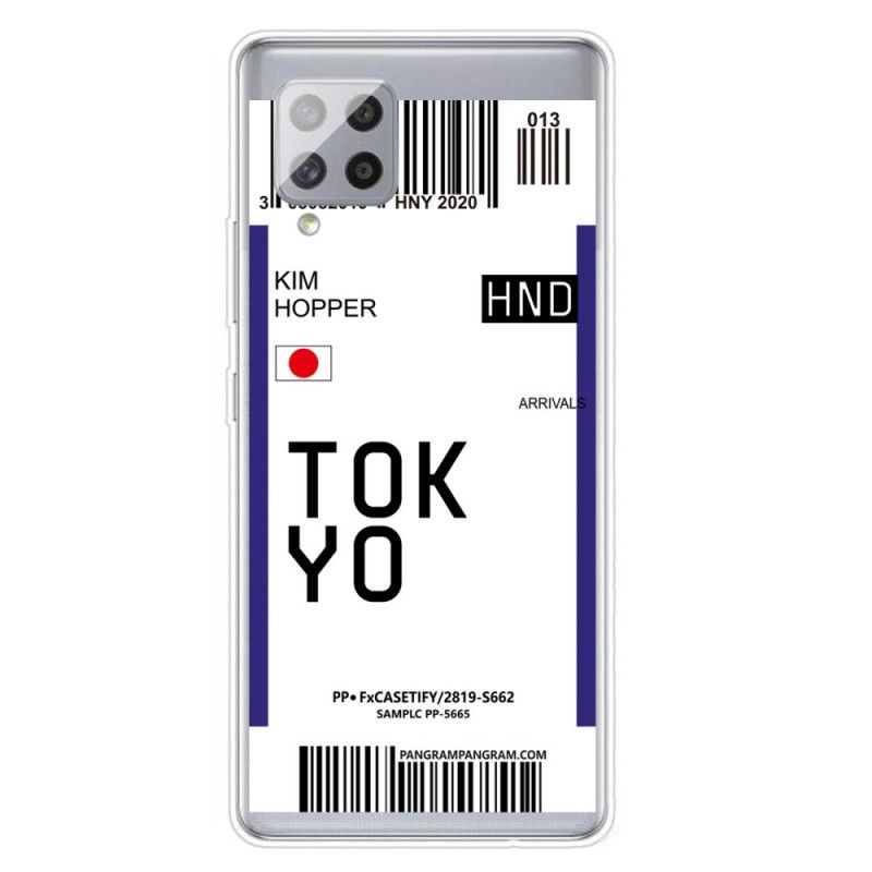 Cover Samsung Galaxy A42 5G Sort Boardingkort Tokyo