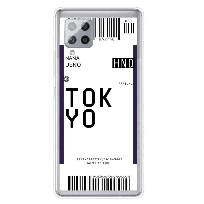 Cover Samsung Galaxy A42 5G Sort Boardingkort Tokyo