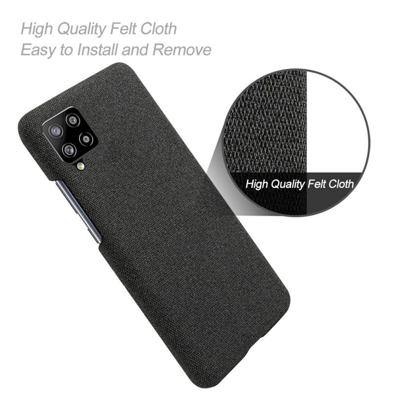 Cover Samsung Galaxy A42 5G Sort Mobilcover Tekstur Af Stof