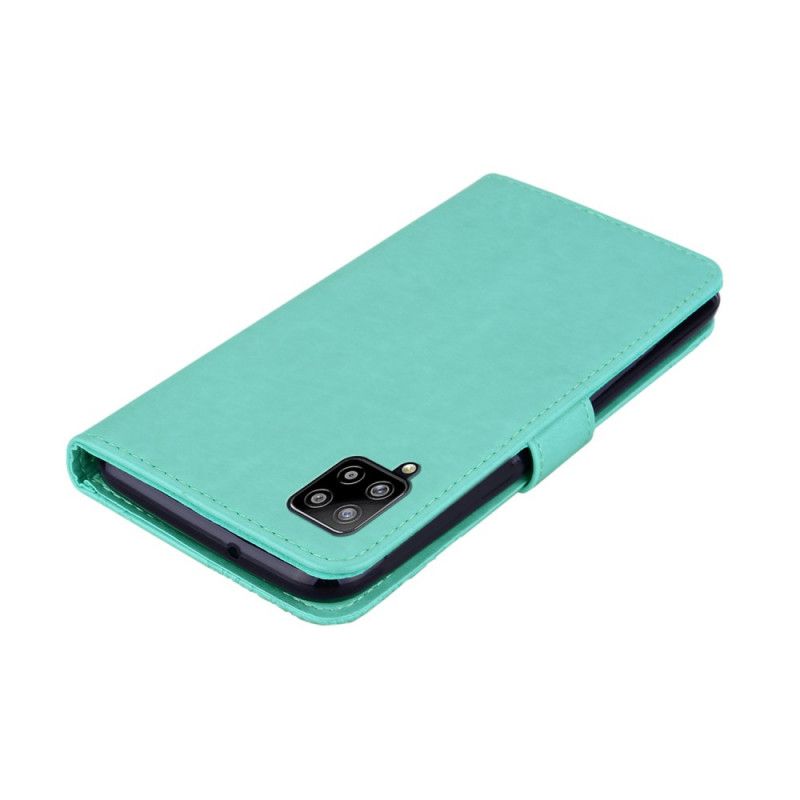 Flip Cover Læder for Samsung Galaxy A42 5G Grå Uglemandala Og G-Streng