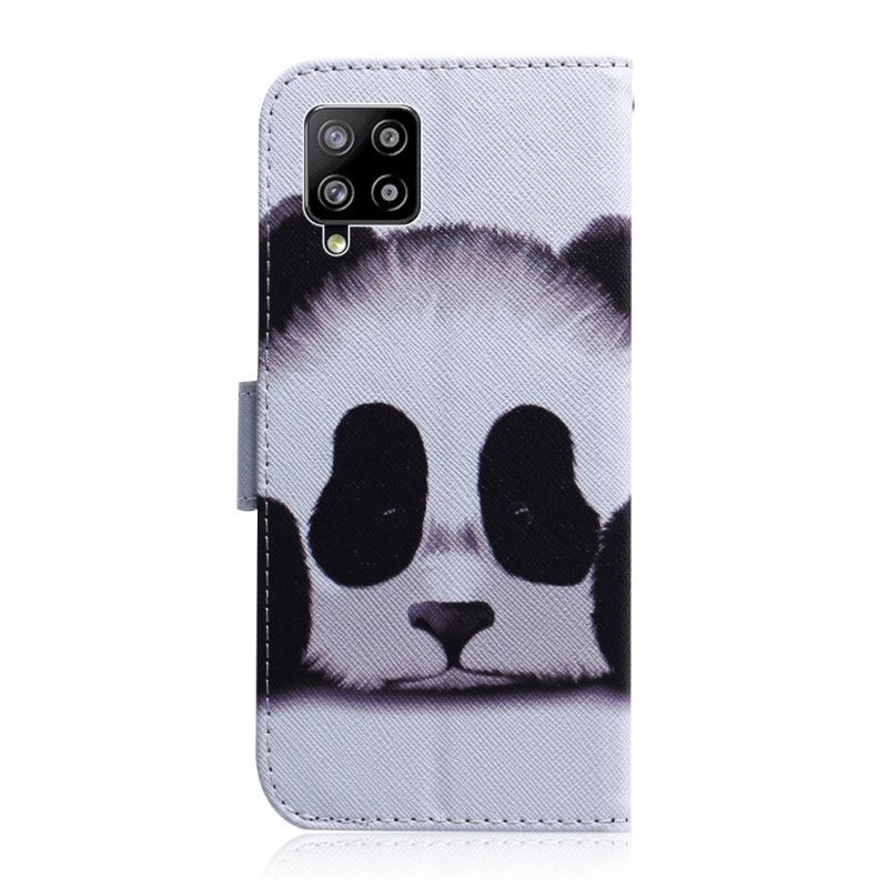 Flip Cover Læder for Samsung Galaxy A42 5G Panda Ansigt