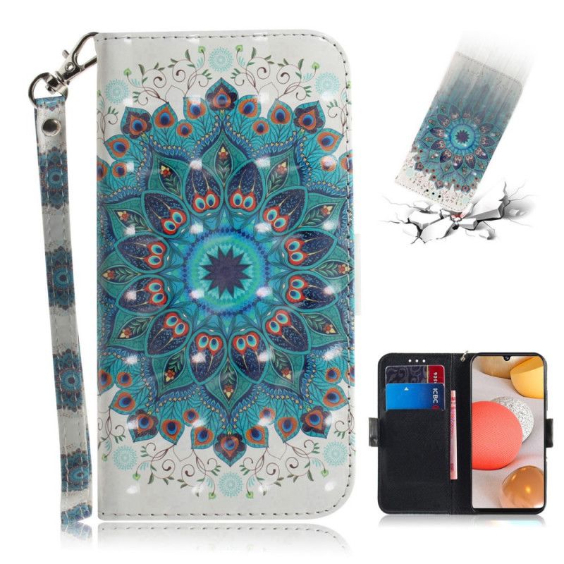 Flip Cover Læder Samsung Galaxy A42 5G Mesterlig Mandala Med Rem