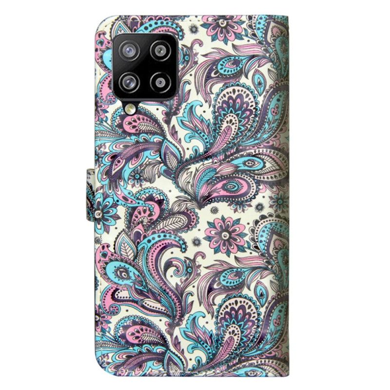 Flip Cover Læder Samsung Galaxy A42 5G Mønstrede Blomster