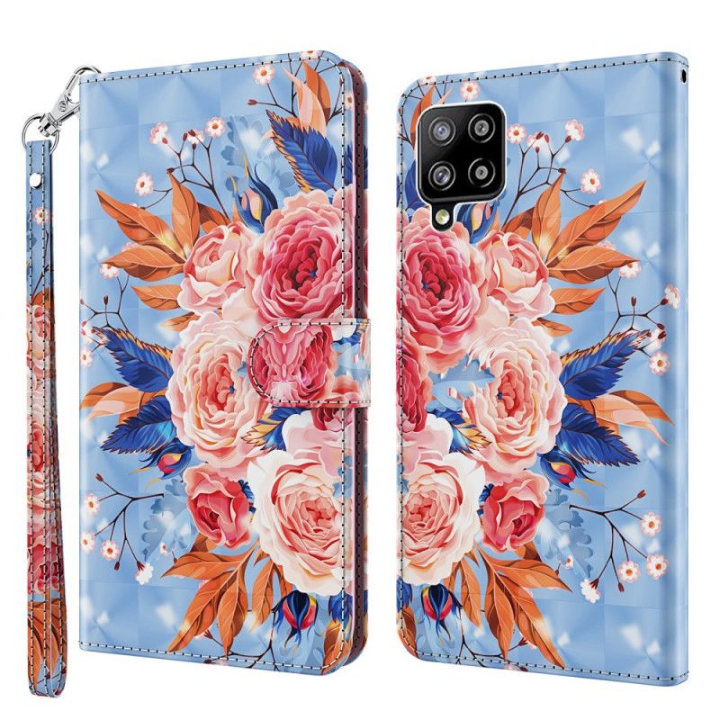 Flip Cover Læder Samsung Galaxy A42 5G Romantisk Lyspunkt Med Rem Original