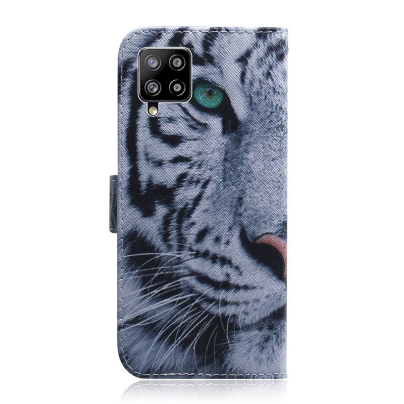 Flip Cover Læder Samsung Galaxy A42 5G Tiger Ansigt Beskyttelse