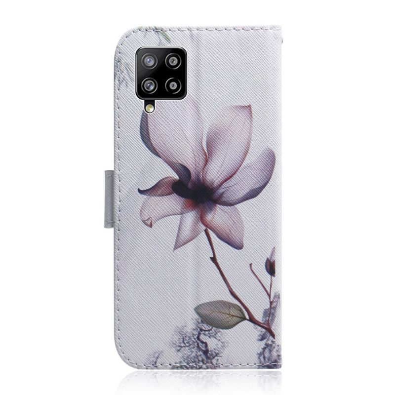 Flip Cover Samsung Galaxy A42 5G Mobilcover Gammel Rosenblomst