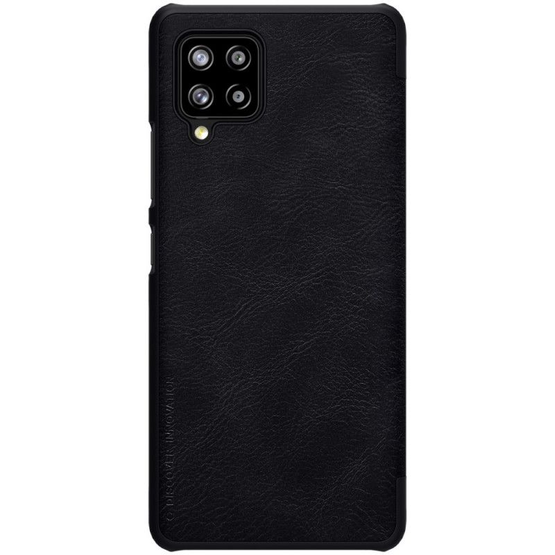 Læder Cover Samsung Galaxy A42 5G Sort Nillkin Qin-Serien