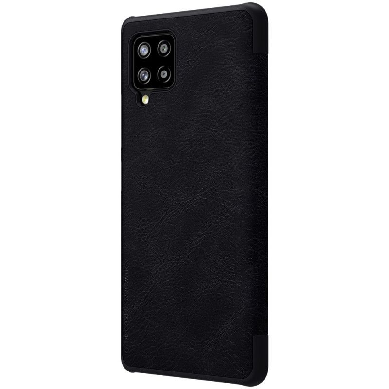 Læder Cover Samsung Galaxy A42 5G Sort Nillkin Qin-Serien