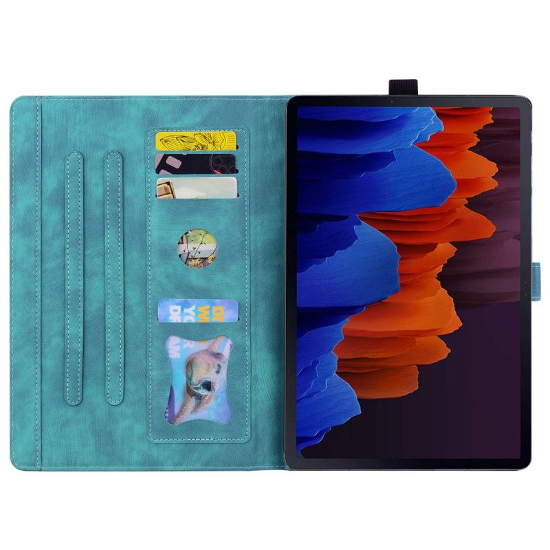 Flip Cover Samsung Galaxy Tab S9 Blomsterkat