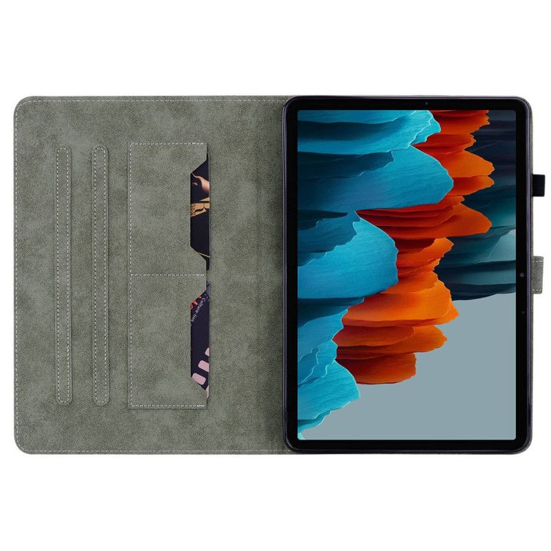 Flip Cover Til Samsung Galaxy Tab S9 Tigermønster