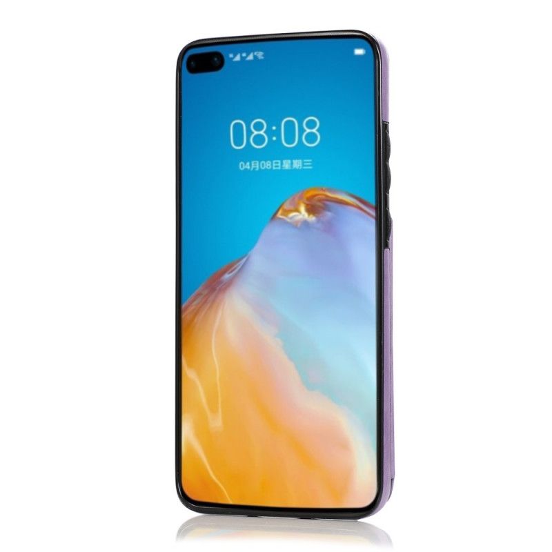 Cover Huawei P40 Pro Plus Grå Mandala Print Kortholder