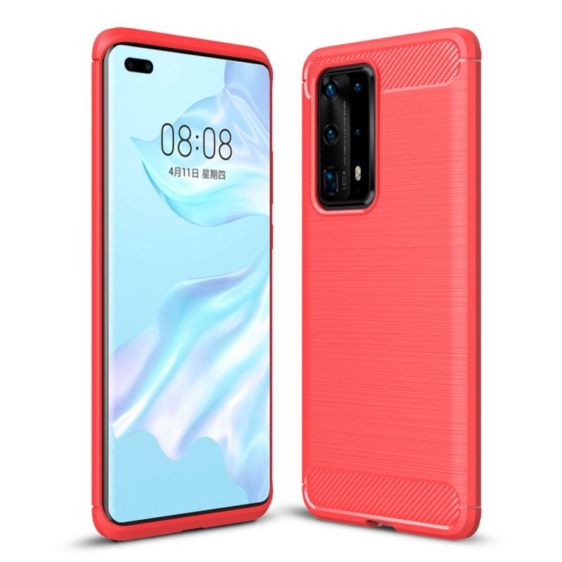 Cover Huawei P40 Pro Plus Sort Børstet Kulfiber