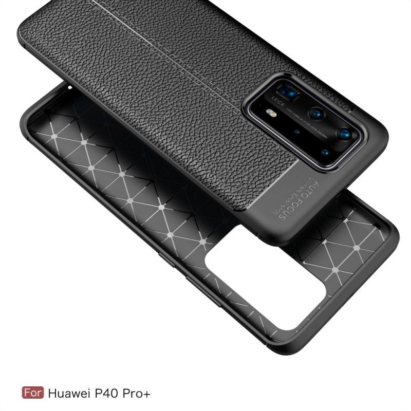 Cover Huawei P40 Pro Plus Sort Fleksibel Kulfibertekstur