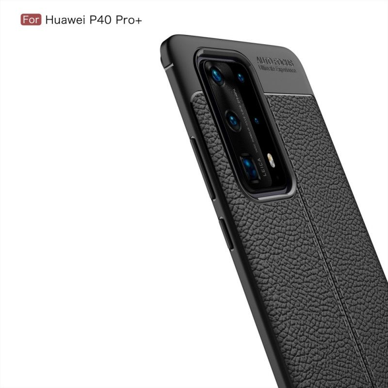 Cover Huawei P40 Pro Plus Sort Fleksibel Kulfibertekstur