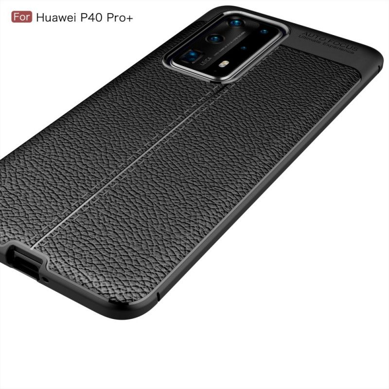 Cover Huawei P40 Pro Plus Sort Fleksibel Kulfibertekstur