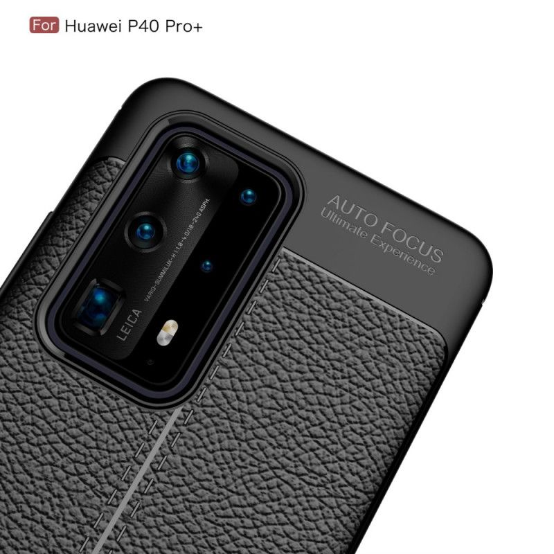 Cover Huawei P40 Pro Plus Sort Fleksibel Kulfibertekstur