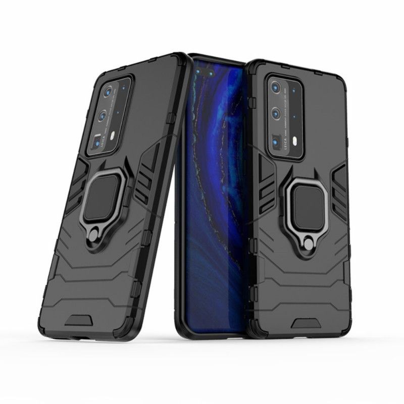 Cover Huawei P40 Pro Plus Sort Modstandsdygtig Ring