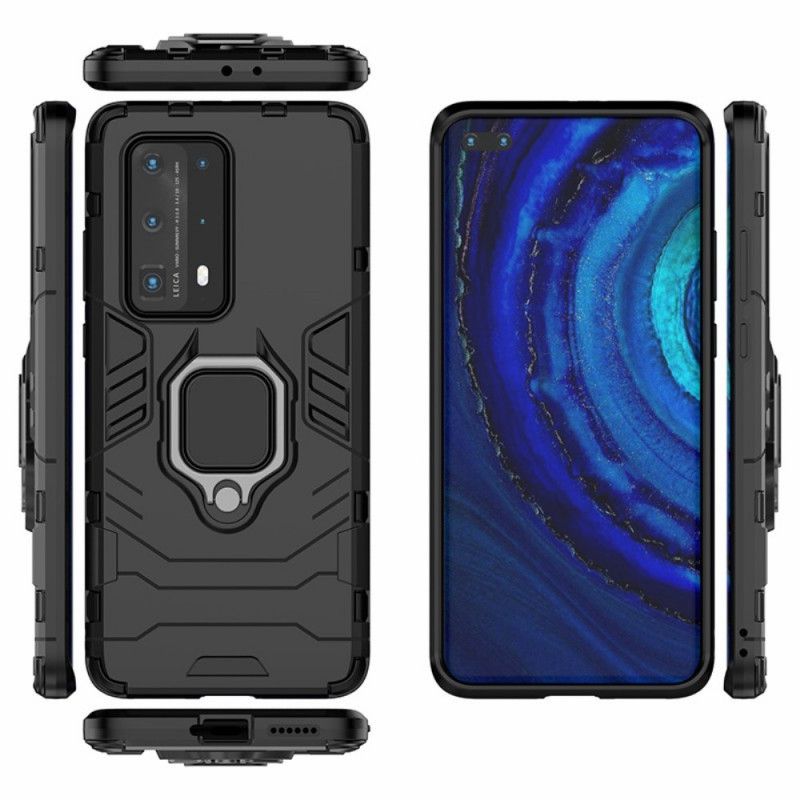 Cover Huawei P40 Pro Plus Sort Modstandsdygtig Ring