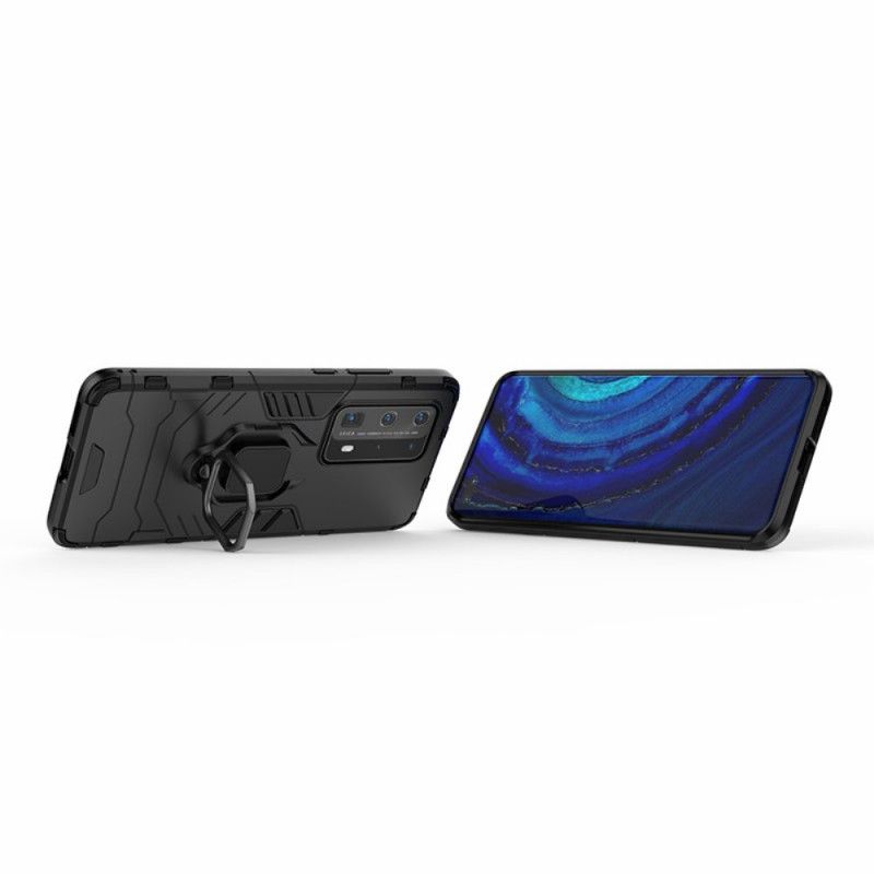 Cover Huawei P40 Pro Plus Sort Modstandsdygtig Ring