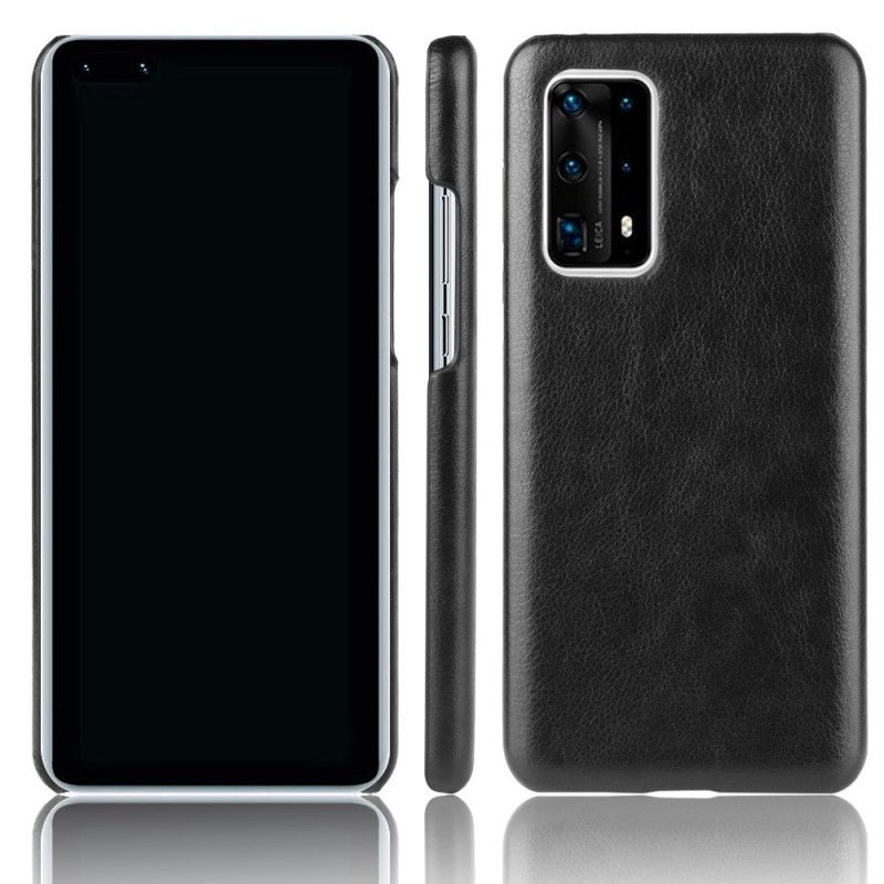 Cover Huawei P40 Pro Plus Sort Præstationslychee-Lædereffekt