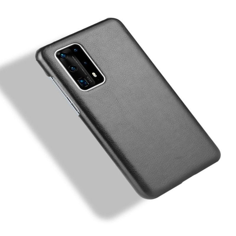 Cover Huawei P40 Pro Plus Sort Præstationslychee-Lædereffekt