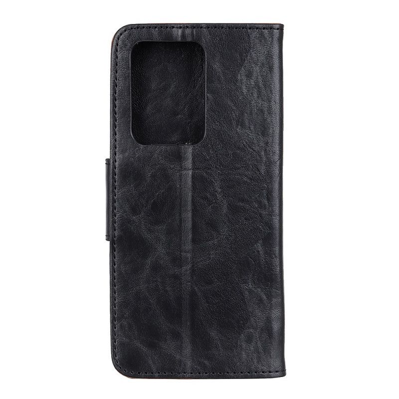 Flip Cover Læder for Huawei P40 Pro Plus Sort Split Læder Vendbar Lås