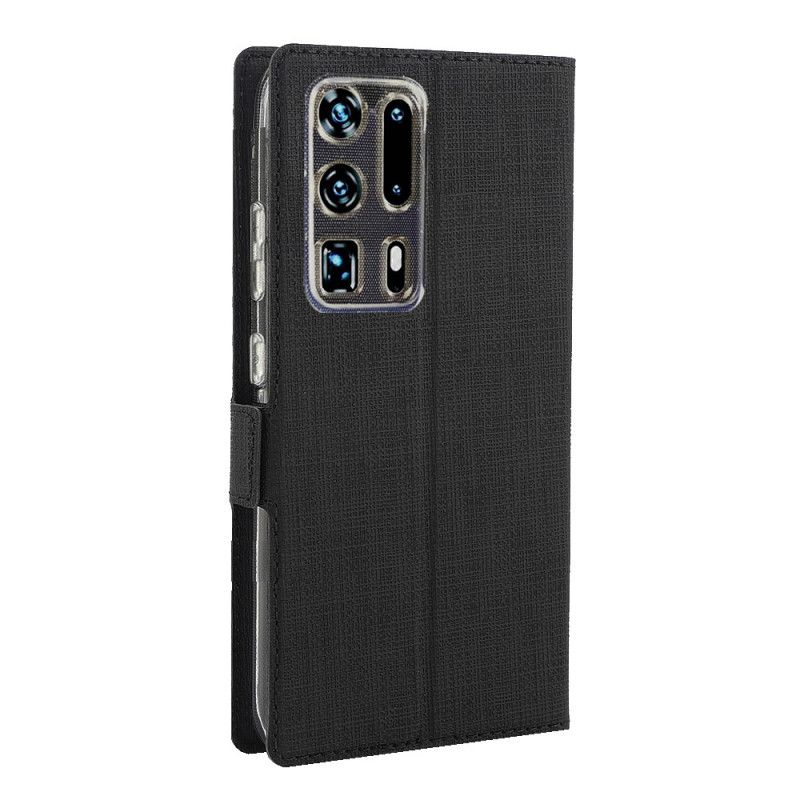 Læder Cover Huawei P40 Pro Plus Sort Struktureret Vili Dmx