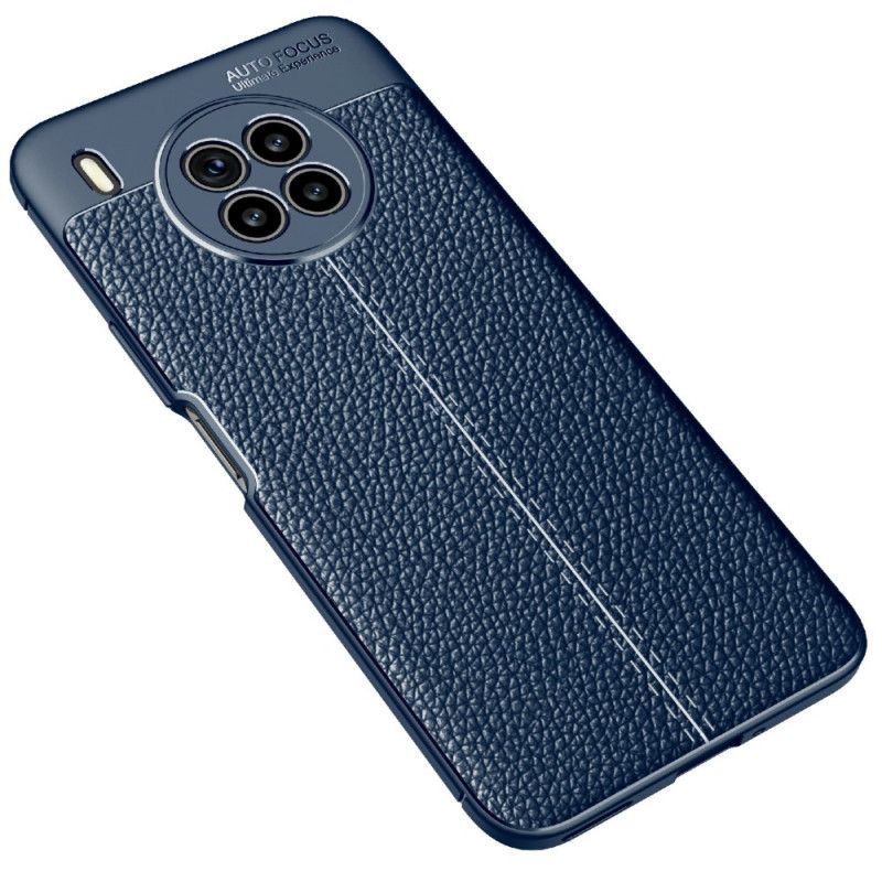 Cover Huawei Nova 8i / Honor 50 Lite Telefon Etui Double Line Litchi-lædereffekt