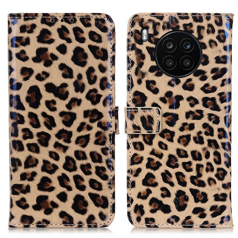 Flip Cover Huawei Nova 8i / Honor 50 Lite Simple Leopard