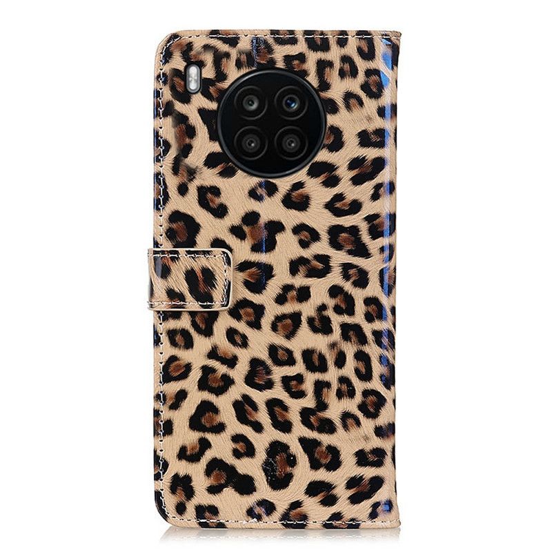 Flip Cover Huawei Nova 8i / Honor 50 Lite Simple Leopard