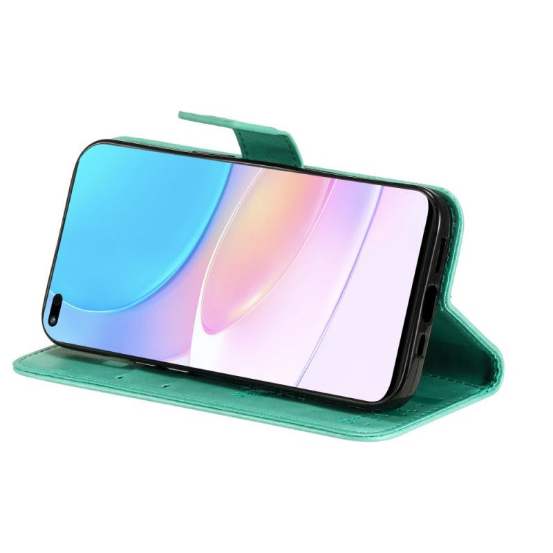 Flip Cover Til Huawei Nova 8i / Honor 50 Lite Tree And Thong Cat