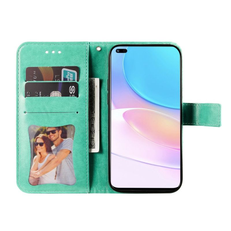 Læder Cover Huawei Nova 8i / Honor 50 Lite Telefon Etui Mandala