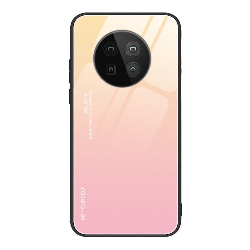 Cover for Huawei Mate 40 Pro Rød Vær Dig Selv Hærdet Glas