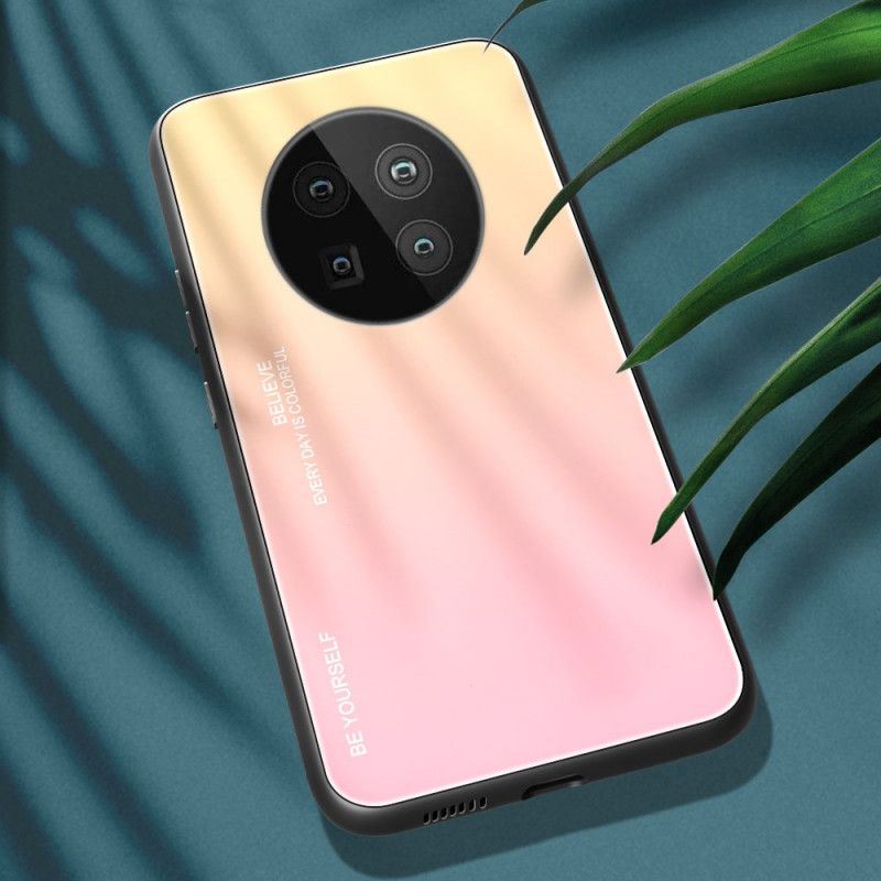 Cover for Huawei Mate 40 Pro Rød Vær Dig Selv Hærdet Glas