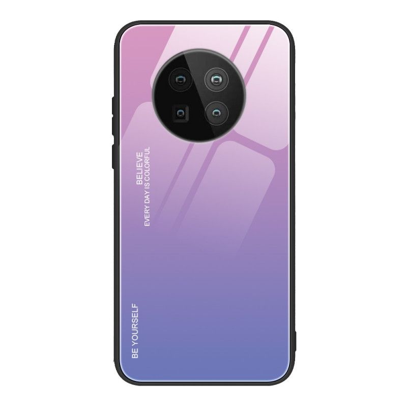 Cover for Huawei Mate 40 Pro Rød Vær Dig Selv Hærdet Glas