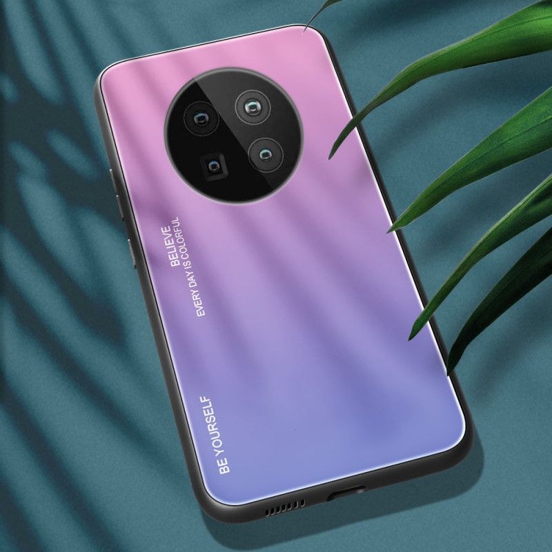 Cover for Huawei Mate 40 Pro Rød Vær Dig Selv Hærdet Glas