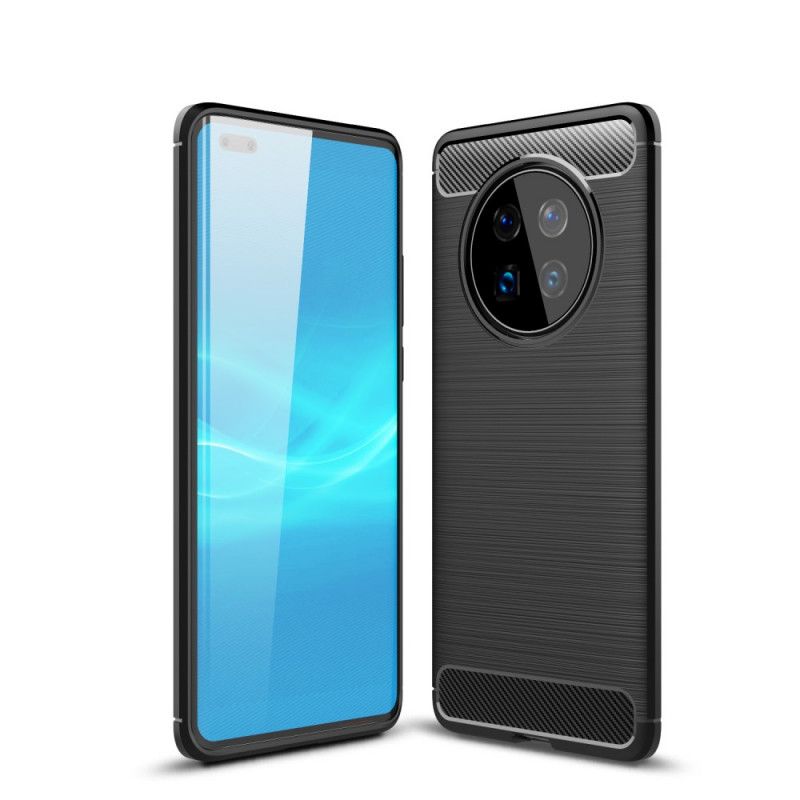 Cover Huawei Mate 40 Pro Sort Børstet Kulfiber