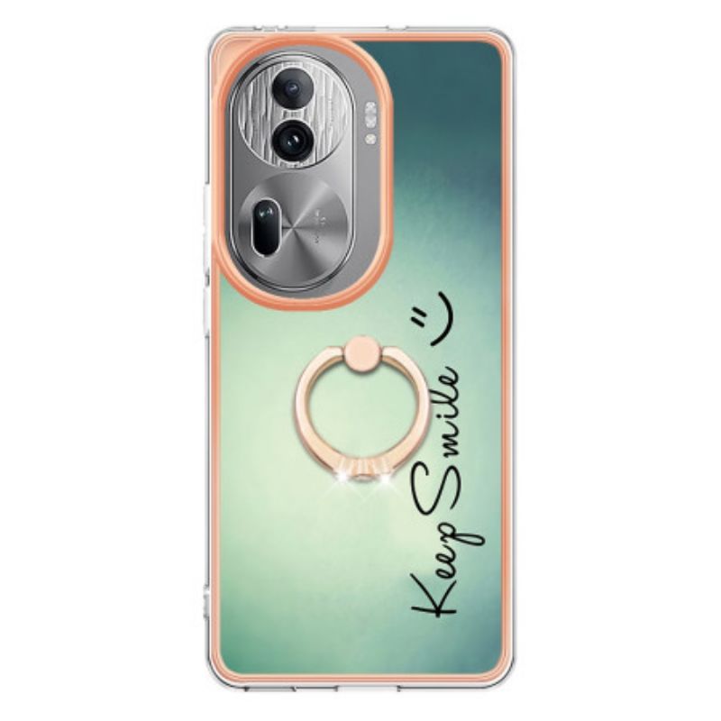 Cover Til Oppo Reno 11 Pro 5g Hold Smile Ringholder