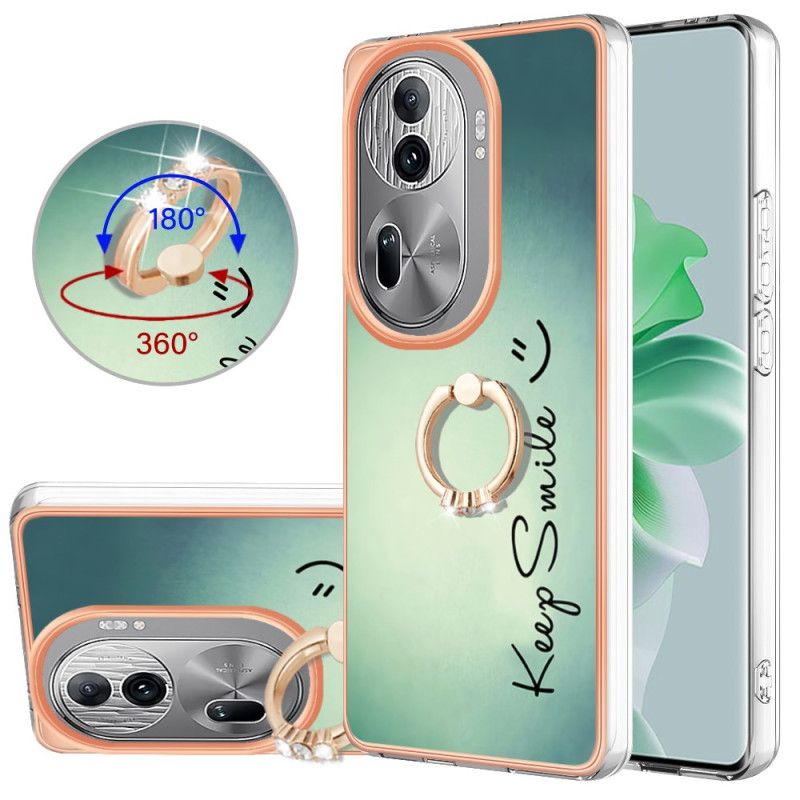 Cover Til Oppo Reno 11 Pro 5g Hold Smile Ringholder