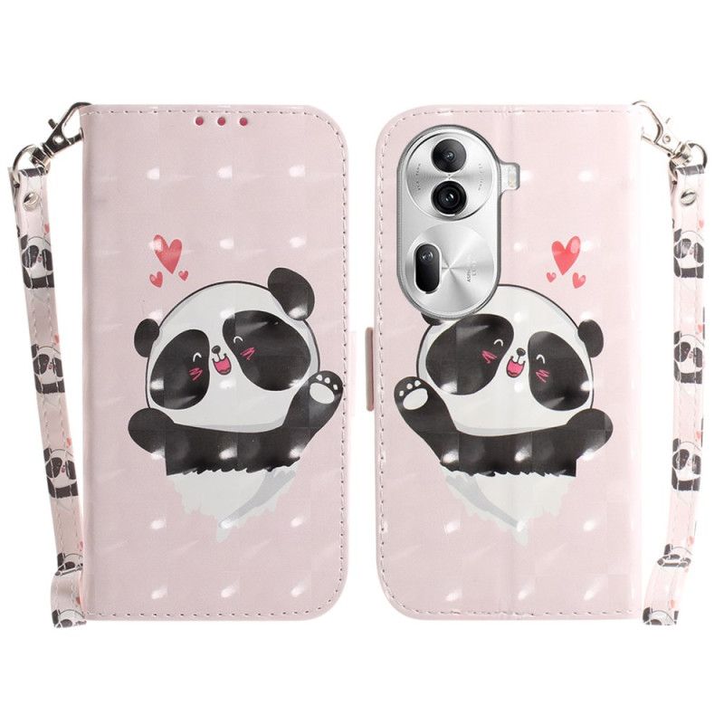 Flip Cover Oppo Reno 11 Pro 5g Panda Love Med Rem