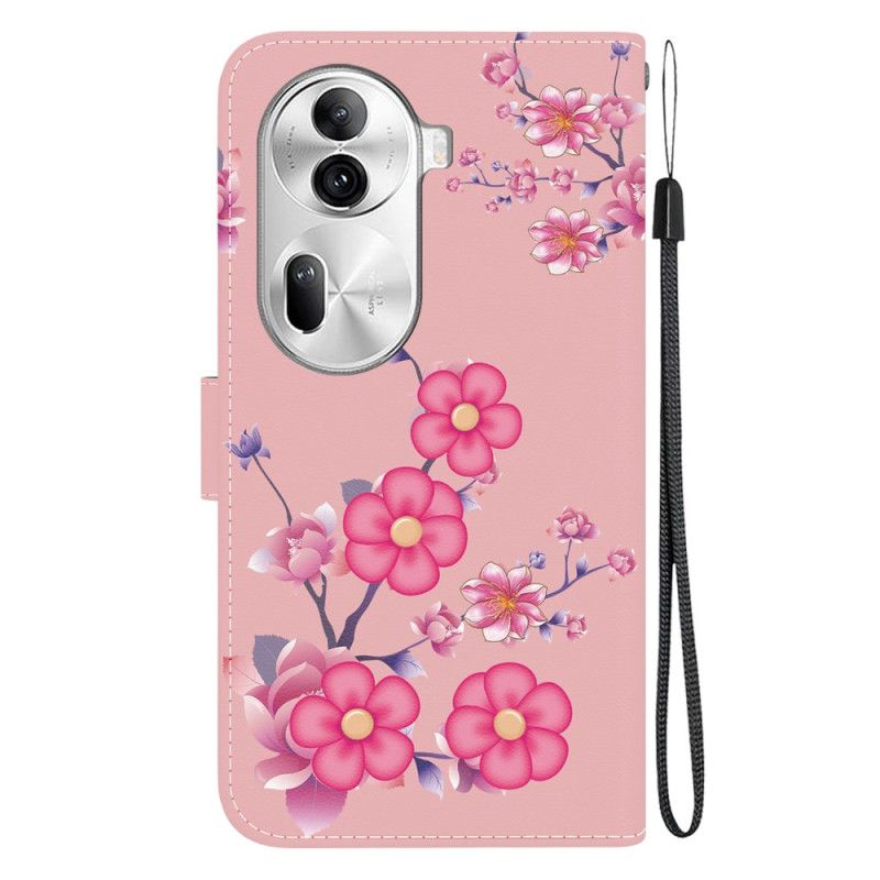 Flip Cover Oppo Reno 11 Pro 5g Sakura Med Rem