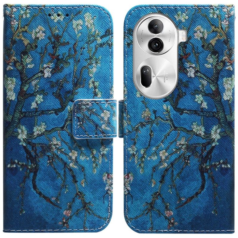 Læder Cover Oppo Reno 11 Pro 5g Abrikosblomster