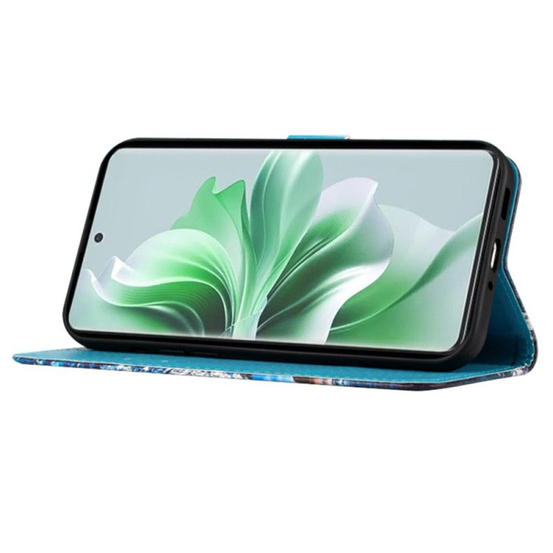 Læder Cover Oppo Reno 11 Pro 5g Blomstermandala Med Rem