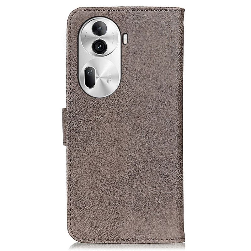 Læder Cover Oppo Reno 11 Pro 5g Telefon Etui Vintage Khazneh