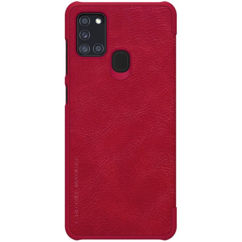 Cover for Samsung Galaxy A21s Sort Nillkin Qin-Serie