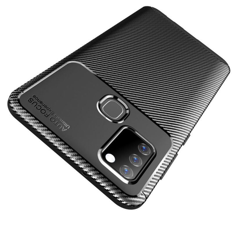 Cover Samsung Galaxy A21s Sort Fleksibel Kulfiber