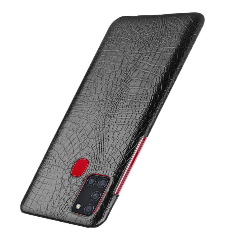 Cover Samsung Galaxy A21s Sort Krokodillehudeffekt