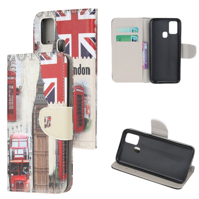 Flip Cover Læder for Samsung Galaxy A21s London Liv